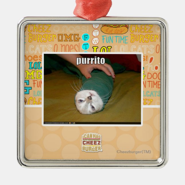 purrito metal ornament (Front)