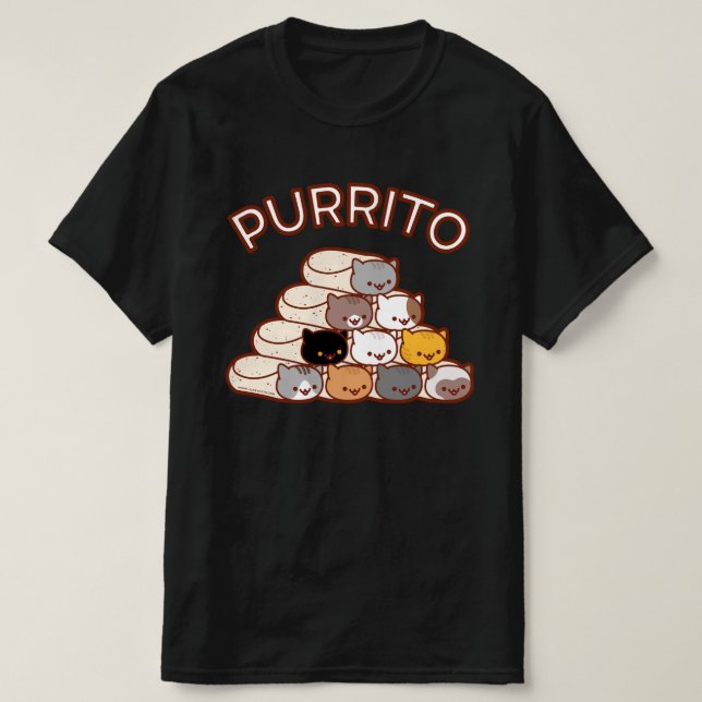 PURRITO PYRAMID Cat Burrito T-SHIRT (Design Front)