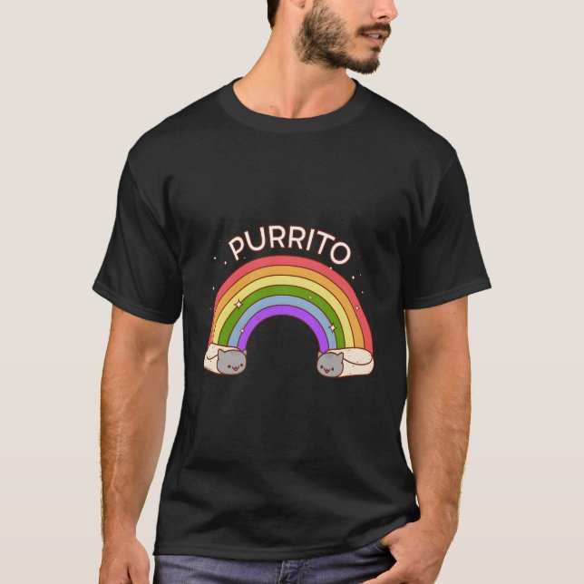 Purrito Rainbow T-Shirt (Front)