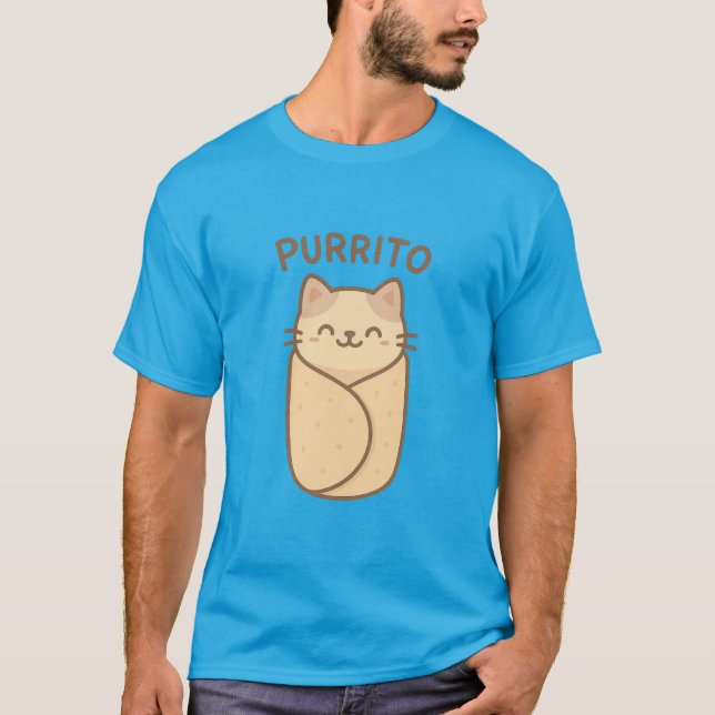 Purrito Shirt – Cute Cat Burrito Funny Pun T-Shirt (Front)