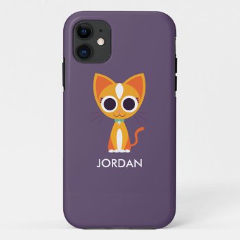 Purrl The Cat Iphone 11 Case by peekaboobarn at Zazzle