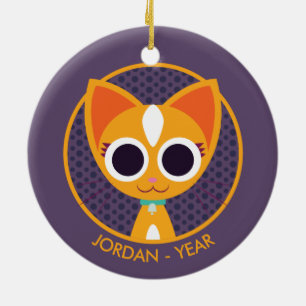 Purrl the Cat Ceramic Ornament