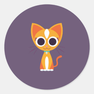 Purrl the Cat Classic Round Sticker