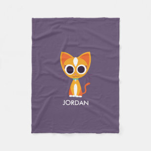 Purrl the Cat Fleece Blanket