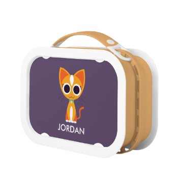 Purrl The Cat Lunch Box by peekaboobarn at Zazzle