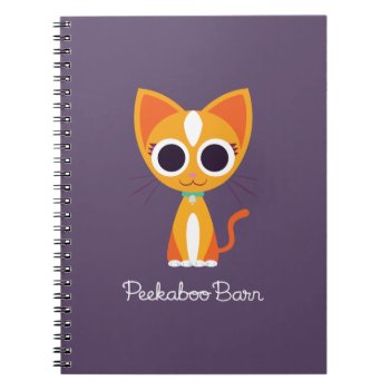 Purrl The Cat Notebook by peekaboobarn at Zazzle