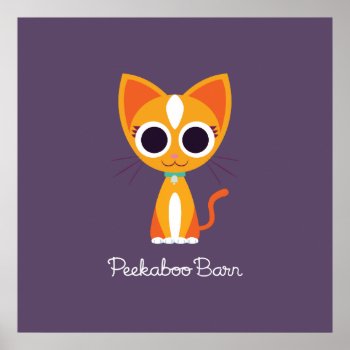 Purrl The Cat Poster by peekaboobarn at Zazzle