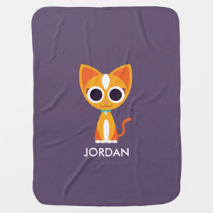 Purrl the Cat Receiving Blanket