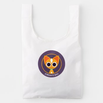 Purrl The Cat Reusable Bag by peekaboobarn at Zazzle