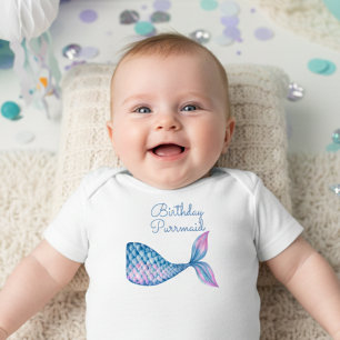 purrmaid cat mermaid cute baby bodysuit