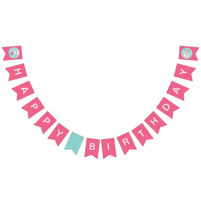 PurrMaid Mermaid Kitty Birthday Bunting Flags (All)