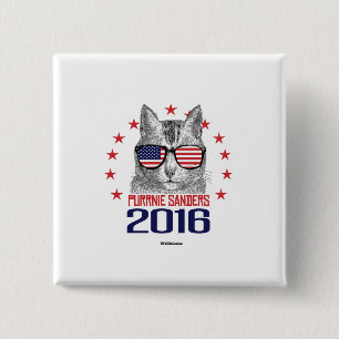 Purrnie Sanders 2016 Button