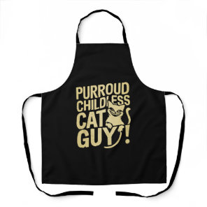 Purroud Childless Cat Guy Voting For President Apron