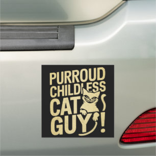 Purroud Childless Cat Guy Voting For President Car Magnet