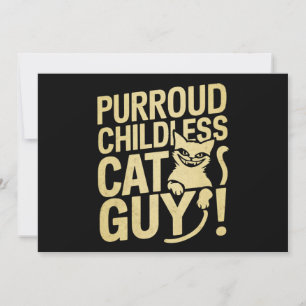Purroud Childless Cat Guy Voting For President Invitation
