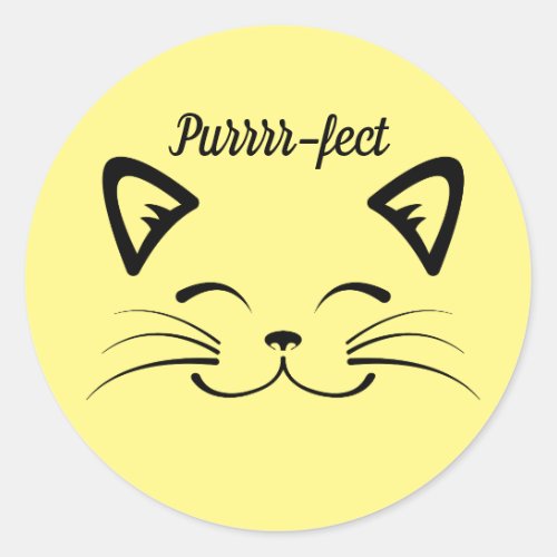 Purrr_fect Cat Face Sticker