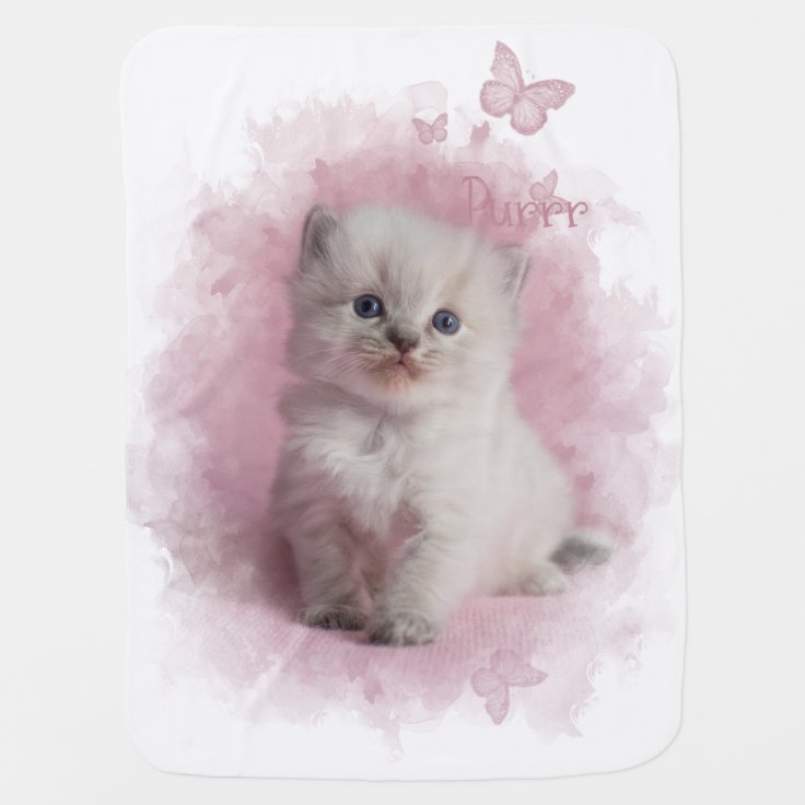 Purrr Pink Kitten Swaddle Blanket Zazzle