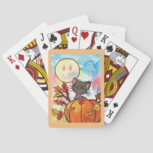 Purrrfect Autumn - Kids Art for CHOC Poker Cards (Back)