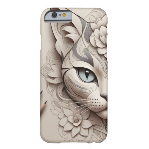 Purrrfect Cat in Tattoo Style Barely There iPhone 6 Case