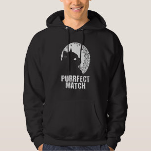 Purrrfect Match Cat Mom Couples Cat Dad   Annivers Hoodie