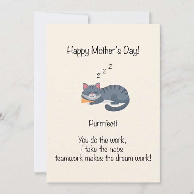 Purrrfect Mother's Day  Holiday Card (Front)