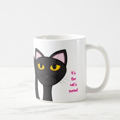 Purrrfection! It's The Cat's Meow! Big Kitty Cat Coffee Mug