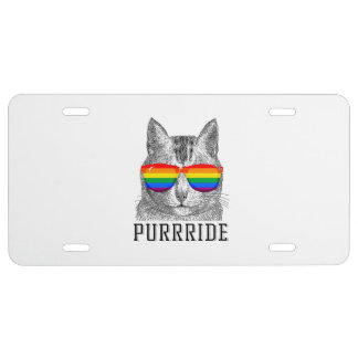 Purrride Cat License Plate