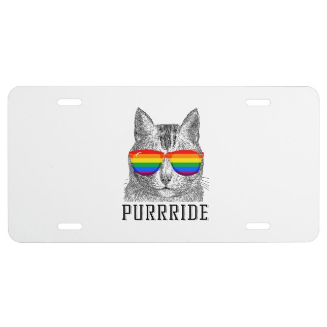 Purrride Cat License Plate (Front)