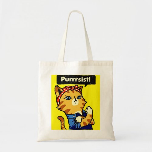 Purrrsist Cat Purrsist cat pursist Tote Bag