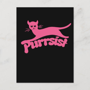 purrsist cat persist postcard