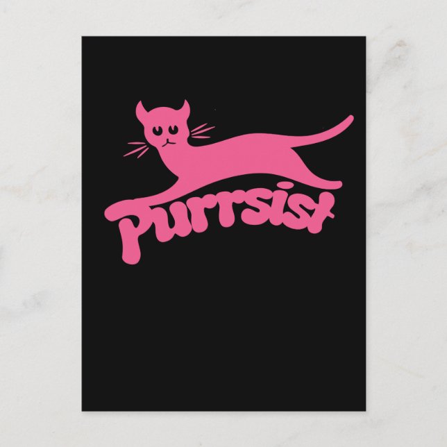 purrsist cat persist postcard (Front)