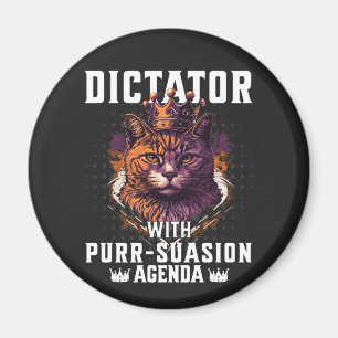 Purrsuasion Agenda Funny Bossy Cat Magnet