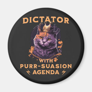 Purrsuasion Agenda Funny King Cat Magnet