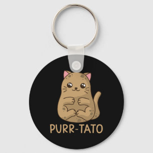 Purrtato Cat Potato Cat Lover Idaho Potatoes Keychain