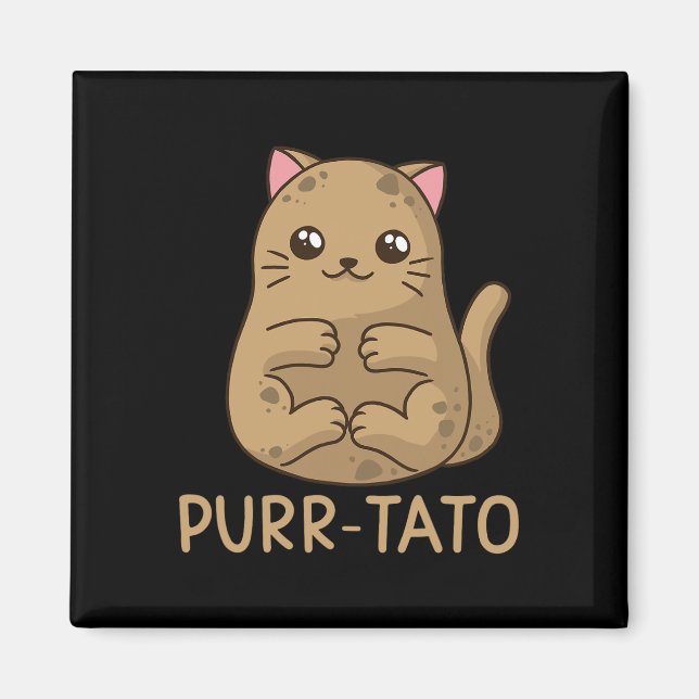 Purrtato Cat Potato Cat Lover Idaho Potatoes  Magnet (Front)