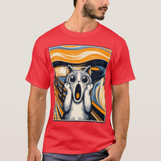 Purrtrait Meowsterpiece Funny Cat Parody of Art gi T-Shirt