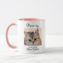 Purrty Cat Personalised Mug