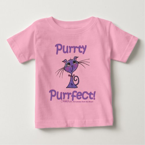 Purrty Purrfect Kitty Baby T_Shirt