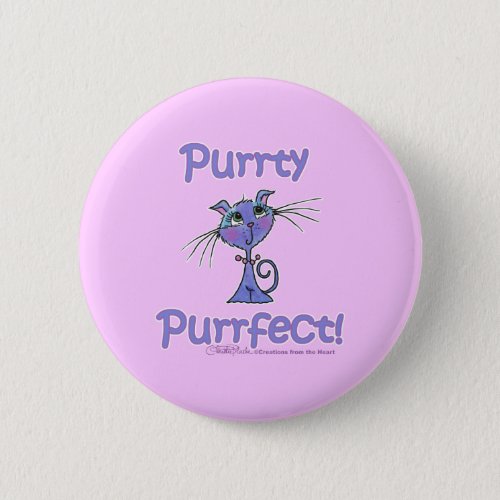 Purrty Purrfect Kitty Button