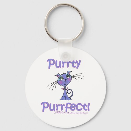 Purrty Purrfect Kitty Keychain