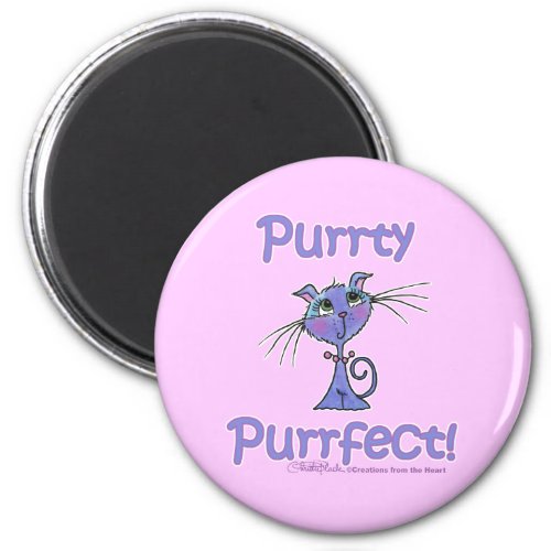 Purrty Purrfect Kitty Magnet