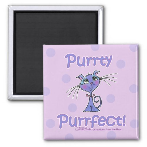 Purrty Purrfect Kitty Magnet