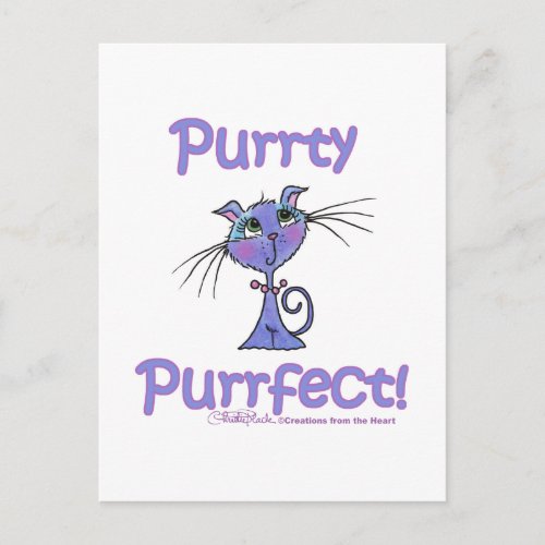 Purrty Purrfect Kitty Postcard