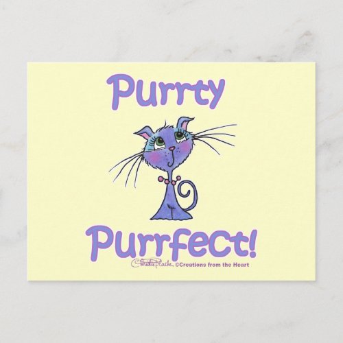 Purrty Purrfect Kitty Postcard