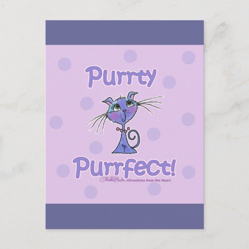 Purrty Purrfect Kitty Postcard