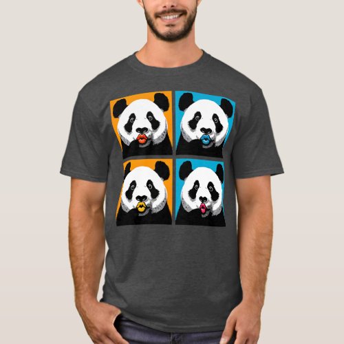 Pursed Lips Panda Funny Panda Art 1 T_Shirt