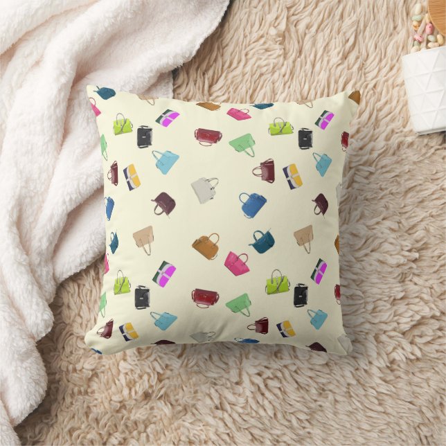 Purses and Handbags Throw Pillow (Blanket)