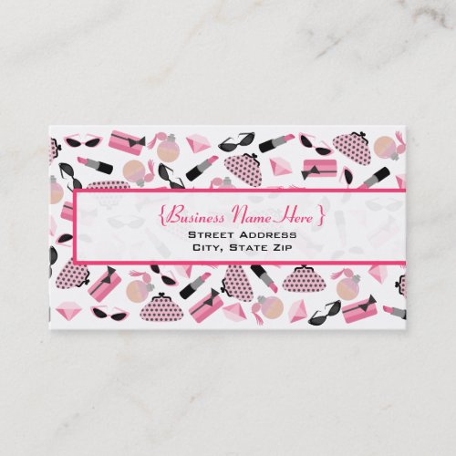 Purses Perfume &amp; Lipstick Business Card