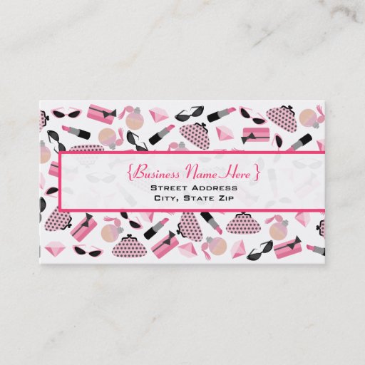 Customizable Purses Perfume &amp; Lipstick Business Card