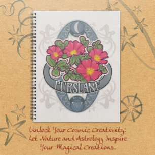 Purslane - Flower Astrology and Magic Notebook